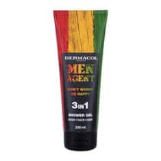 Dermacol Men Agent Don't Worry Be Happy 3in1 gel za prhanje in šampon 250 ml za moške