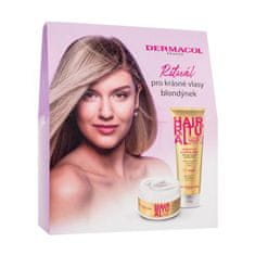 Dermacol Hair Ritual Super Blonde Set šampon Hair Ritual Grow Effect & Super Blonde 250 ml + maska za lase Hair Ritual Super Blonde & Intensive Care 200 ml za ženske