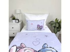 Disney Disney Angel in Stitch Posteljni set z zadrgo, otroški, bombažna posteljnina 100x135 cm, Oeko-Tex