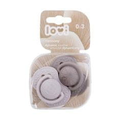 LOVI Harmony Dynamic Soother Boy 0-3m silikonska dinamična duda 2 kos