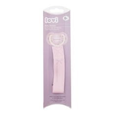 LOVI Baby Shower Soother Clip With Ribbon Girl trak za dudo s sponko 1 kos