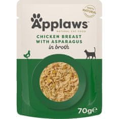 Applaws Cat caps. piščančje prsi in šparglji 70 g