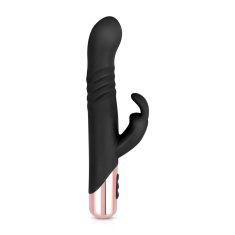 Rosy Gold Rabbit vibrator s funkcijo potiskanja Rosy Gold, črn