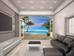 Walltastic Walltastic, Dekorativna foto tapeta 243 x 304cm Paradise Beach, 43565