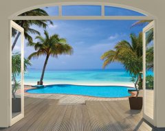 Walltastic Walltastic, Dekorativna foto tapeta 243 x 304cm Paradise Beach, 43565