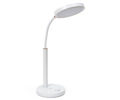 Platinet PDL806 namizna LED svetilka, upogljiva, 450 lumnov, nastavljiva barvna temperatura, 10W, USB Type-C, 100cm kabel, IP20, bela