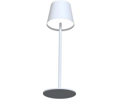 Platinet PTL44W brezžična namizna LED svetilka, do 400 lumnov, nastavljiva svetlost, nastavljiva barvna temperatura, 4000mAh polnilna baterija, IP44 odpornost, USB Type-C, 37x12cm, kovina, bela