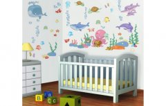 Walltastic WALLTASTIC Velike stenske nalepke BABY UNDERGROUND WORLD 93pcs