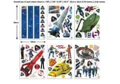 Walltastic WALLTASTIC Velike stenske nalepke THUNDERBIRDS 69pcs