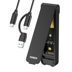 slomart Ohišje za SSD M.2 NVMe 10 Gb/s FIDECO M210CP črno (USB-C/USB 3.2)