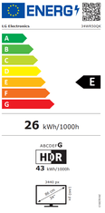 LG 34WR50QK-B UltraWide™ monitor, 86,36 cm, UWQHD, VA, ukrivljen, črn