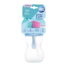 Canpol babies Active Cup Sport Cup With Flip-Top Straw Blue športna steklenička s slamico 370 ml