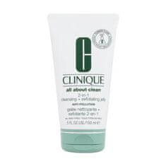 Clinique All About Clean 2-IN-1 Cleansing + Exfoliating Jelly gel piling za čiščenje kože s salicilno kislino 150 ml za ženske