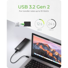 IcyBox IB-1807MT-C31 ohišje za 1x M.2 NVMe SSD z vmesnikom USB 3.2 Gen 2 Type-C in zaščito pred pisanjem