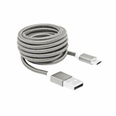 S-box Kabel microUSB 1.5m srebrni, pleten