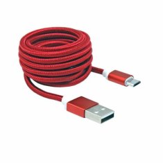 S-box 1.5m microUSB kabel rdeči USB-10315R