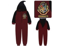 sarcia.eu Harry Potter Deška enodelna pižama/kombinacija, črna, bordo, s kapuco, enodelna majica 2 lata 92 cm