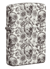 Zippo vžigalnik 49458 Skulls & Flowers, Glow in the Dark