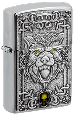 Zippo vžigalnik 48690 Fierce Wolf Emblem