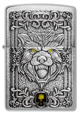 Zippo vžigalnik 48690 Fierce Wolf Emblem