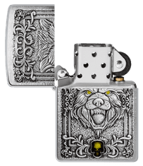 Zippo vžigalnik 48690 Fierce Wolf Emblem