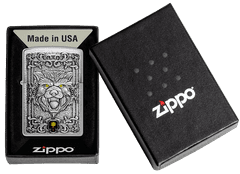 Zippo vžigalnik 48690 Fierce Wolf Emblem