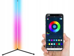 Verkgroup LED RGB kotna talna svetilka 100cm APP + daljinski upravljalnik Rainbow 3D