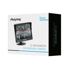 Peiying 12-24V univerzalni avtomobilski LCD monitor za vzvratno vožnjo 5"