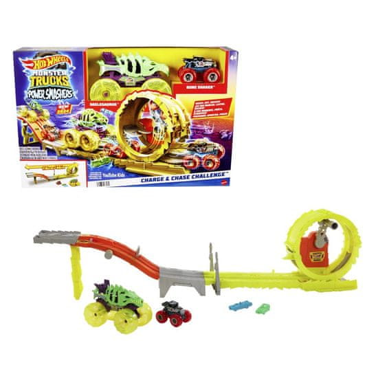 Mattel Hot Wheels MONSTER TRUCKS POWER SMASHERS DRIVE MASSIVE DESTRUCTION