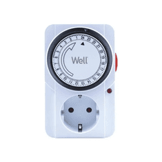 Well Timer analogni 04WL, 24H/15min, 16A, 3680W, IP20, bela barva