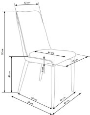 Halmar Jedilni stol K368, temno siva