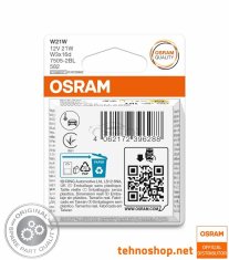 Osram ŽARNICA W21W 7505-2BL ORIGINAL 21W 12V W3X16d 2BL