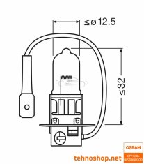 Osram ŽARNICA HALOGEN H3 64151-1BL ORIGINAL 55W 12V PK22s 1BL