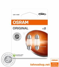 Osram ŽARNICA 10W 6438-2BL ORIGINAL 12V SV8.5-8 31mm 2BL