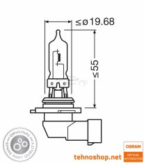 Osram ŽARNICA HALOGEN HB3 9005-1BL ORIGINAL 60W 12V P20d 1BL