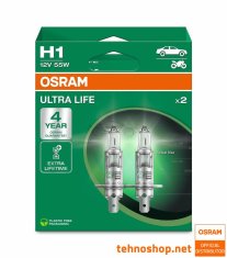 Osram ŽARNICA HALOGEN H1 64150ULT-2HB ULTRALIFE 55W 12V P14,5s 2HB