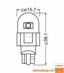 Osram ŽARNICA LED W16W rdeča LEDriving SL 12V 1,4W 921DRP-2BL W2.1x9.5d 2BL