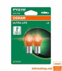 Osram ŽARNICA PY21W 7507ULT-2BL ULTRALIFE ORANŽNA 12V BAU15s 2BL