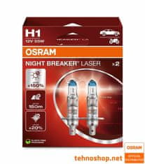 Osram ŽARNICA HALOGEN H1 64150NL-2HB NIGHT BREAKER LASER 55W P14.5s 2HB