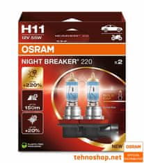 Osram ŽARNICA H11 NIGHT BREAKER +220% 64211NB220-2HB 55W PGJ19-2 2HB