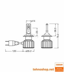 Osram LED KIT KOMPLET LEDriving HLT BRIGHT H7 64215DWBRT-2HFB LED 18W 24V PX26d 2HFB