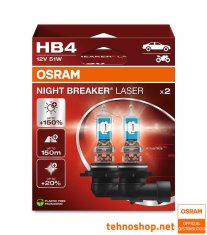 Osram ŽARNICA HALOGEN HB4 9006NL-2HB NIGHT BREAKER LASER 51W P22d 2HB