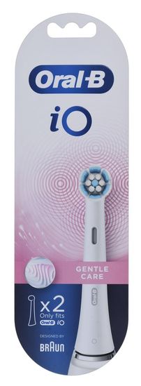 Braun Oral-B iO Gentle Care električna glava za zobno ščetko, 2 kosi, mehka ščetina, bela