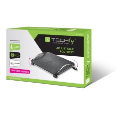 Techly Nastavljiv podstavek za noge Techly ICA-FR 13, črn, ABS, prilagodljiv višinski, 1.24 kg, 430x280 mm