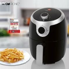 Clatronic Friteza na vroč zrak Clatronic FR 3769 H, 1.8 L, 1000 W, Črna, z nastavljivim termostatom in funkcijo peke.