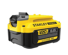 Stanley Stanley SFMCB206 18V/20V Li-Ion baterija, 6.0 Ah, z indikatorjem kapacitete, rumena