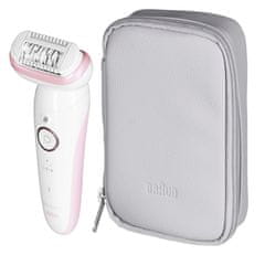 Braun Braun Silk-épil 9 Epilator z 40 pincetami - Zlata in bela, Wet & Dry, Polnljiv, Potovalna torba vključena