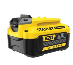 Stanley Stanley SFMCB206 18V/20V Li-Ion baterija, 6.0 Ah, z indikatorjem kapacitete, rumena