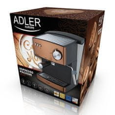 Adler Polavtomatski kavni aparat Adler AD 4404cr, prostornina 1,6 L, 850 W, za espresso, cappuccino in latte