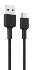 Aukey AUKEY CB-CD30 USB kabel 0,9 m, USB A do USB C, črn, hitri polnilni, pletenica, USB PD 3.0, 2 leti garancije